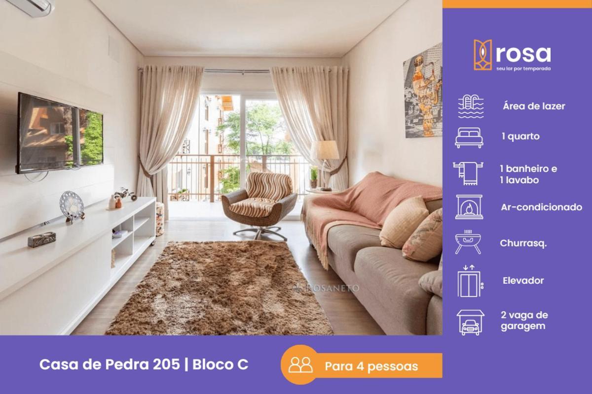 Apartamento Rosa Edificio Casa De Pedra Gramado