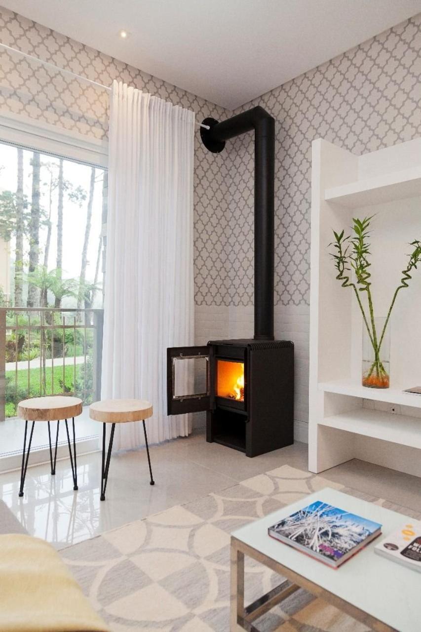 Aconchego Na Serra Com Lareira E Piscina Aquecida 4min Centro Apartamento Gramado